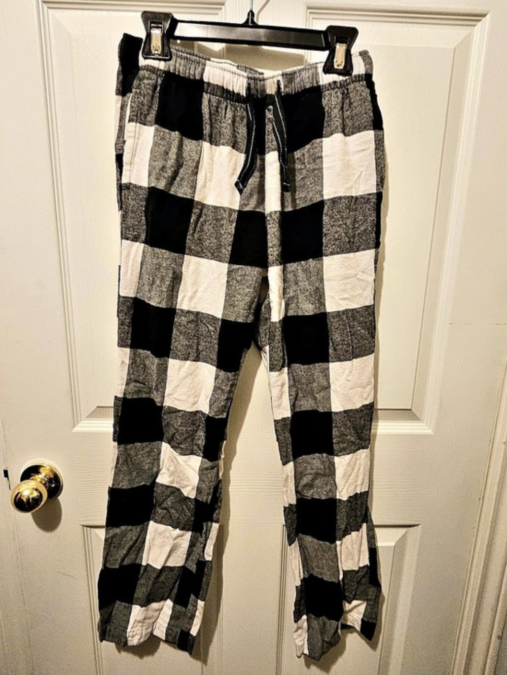 Old Navy Flannel Pajama Pants Checkered Black & White XS